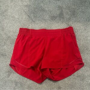 Lululemon High-Rise Lined Shorts - Red